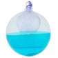 Perfect for the festive modern tree, this double blown glass ball features a lavender globe encased in a color-blocked aqua bubble.