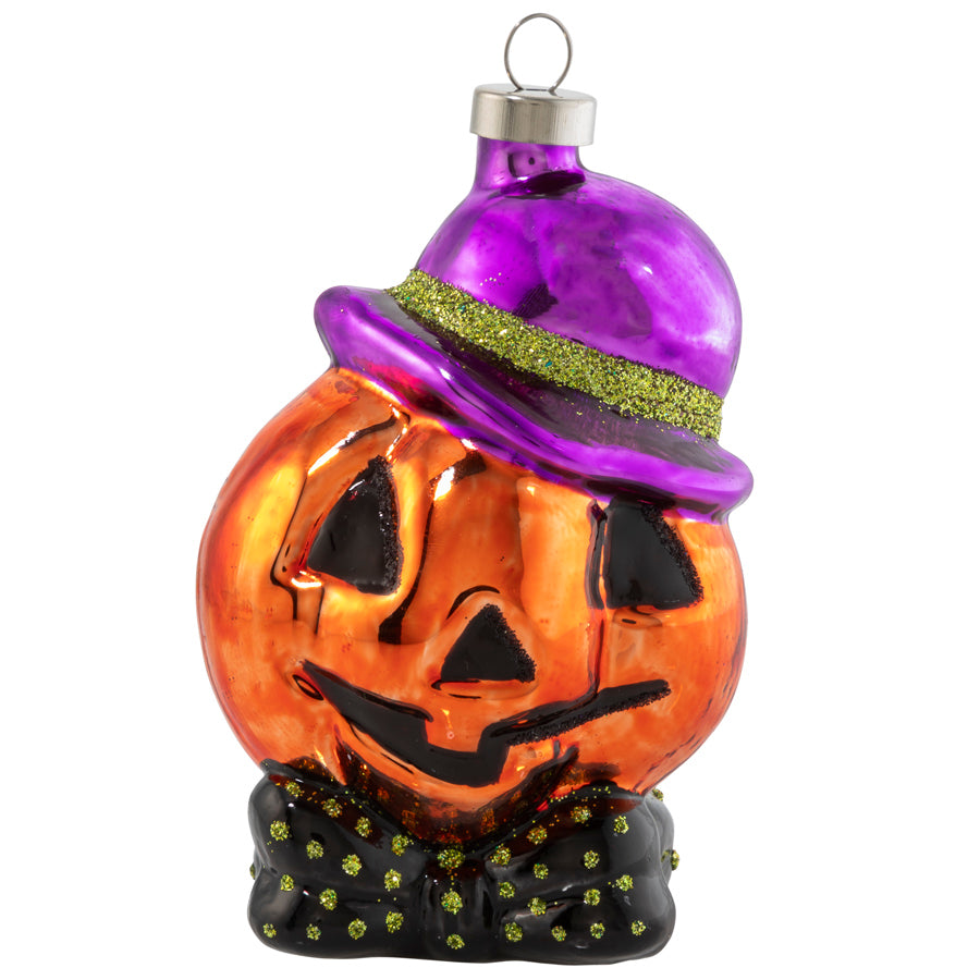 Jack has been dressed in his holiday best since Halloween with a purple bowler hat and polka dot bow tie!