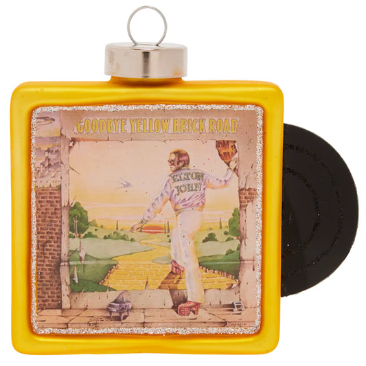 Celebrate the one and only Rocket Man’s classic album with this miniature Goodbye Yellow Brick Road ornament!