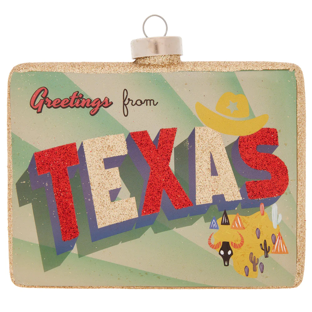 Welcome to Texas! Nothing says "yee-haw" like a yellow cowboy hat.
